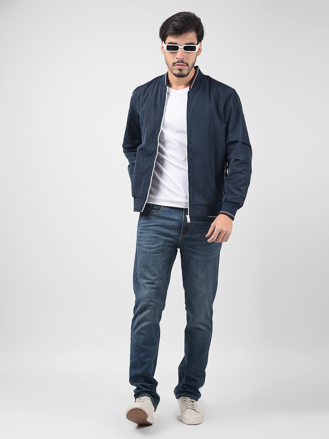 Numero Uno Men Striped Blue Jacket